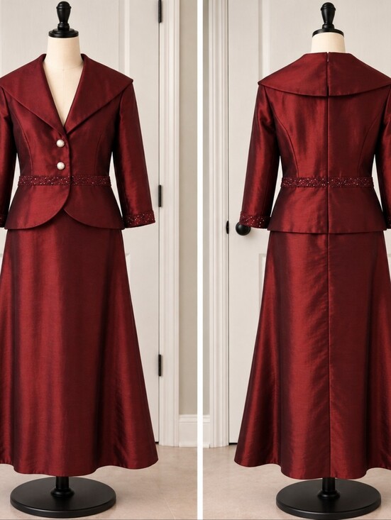 Katherine's Collection Dresses & Skirts - Caterina Collection Burgundy Beaded Formal Gown Size 8